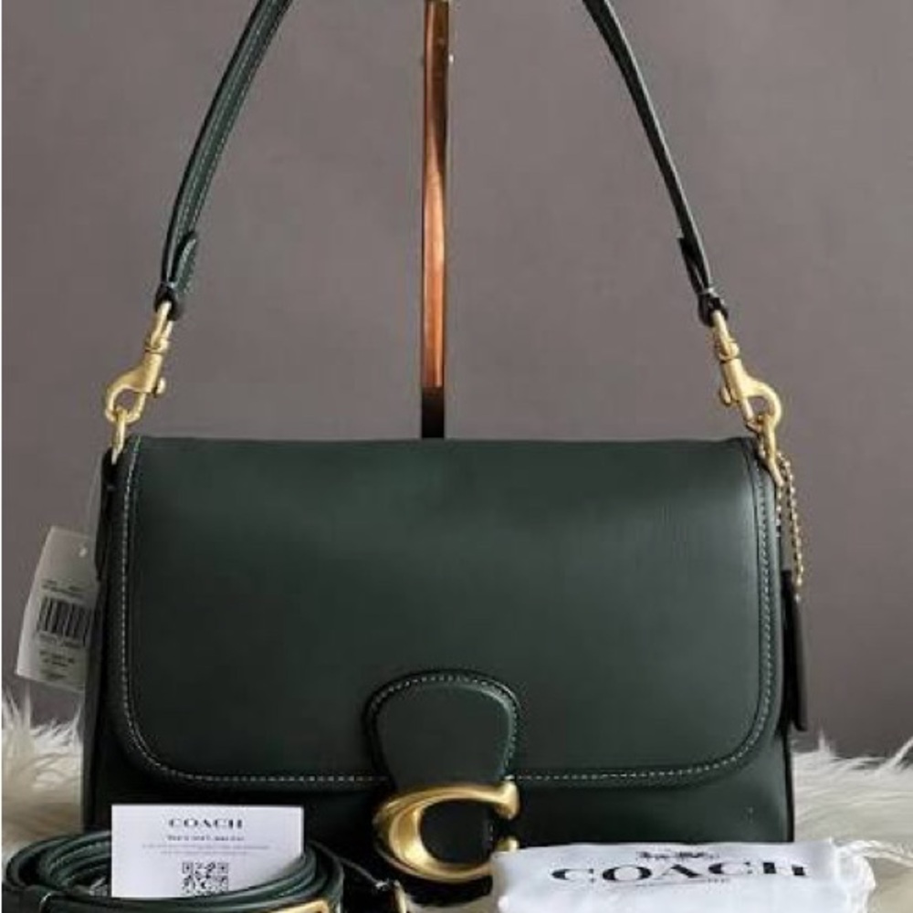 Coach Green Leather Soft Tabby Shoulder Bag